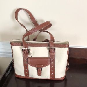 Tignanello 2 Media Tote  (canvas/leather)